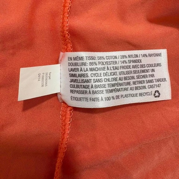 Xhilaration Coral lace babydoll mini dress with embroidery & zipper back Size S - Picture 8 of 8